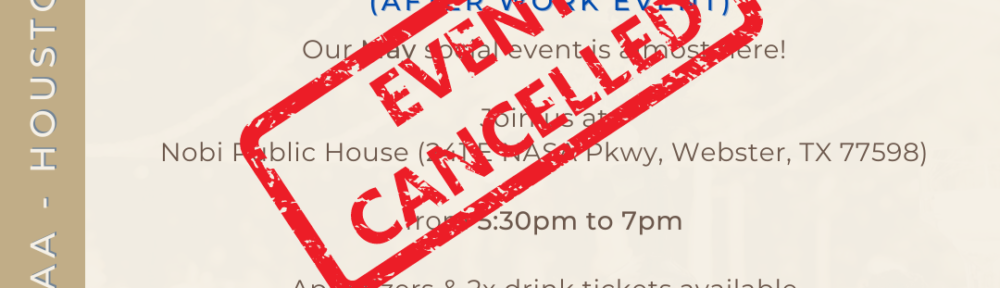 event cancelled for may social